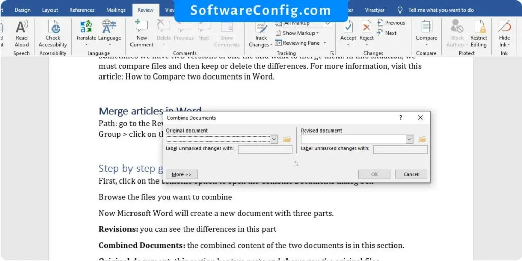 browse documents in Word