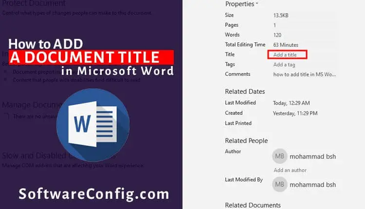 How to add a title in MS Word