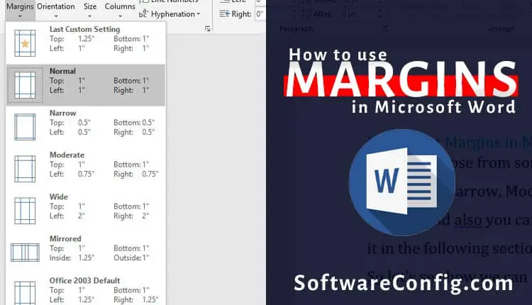 How to set Margins in Microsoft Word